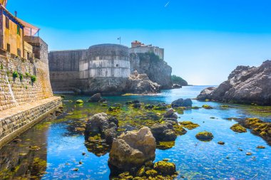 Dubrovnik plaj manzara Hırvatistan.