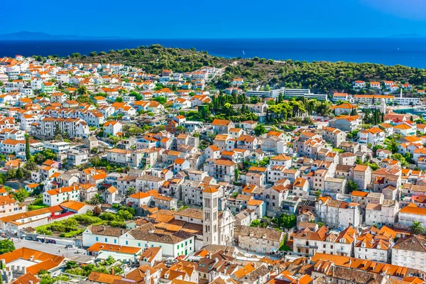 Hvar cityscape medeval kasaba.