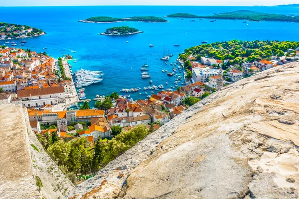 Hvar archipel luchtfoto. — Stockfoto