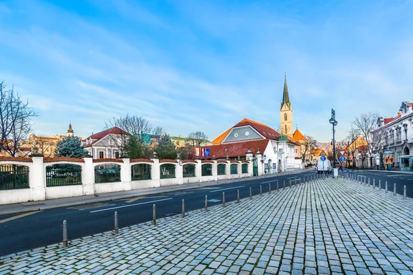 Zagreb Cenário Cidade Alta Vista Pitoresca Cênica Arquitetura Barroca Centro — Fotografia de Stock
