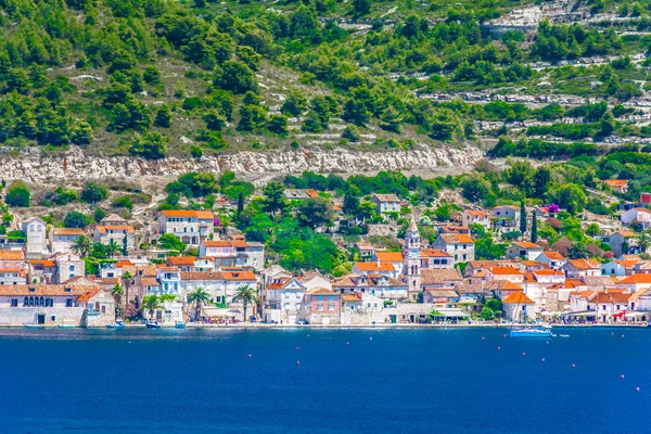 Vis Island Croatia Mediterranean Seafront Picturesque View Coastal Town Vis — Stock Photo, Image