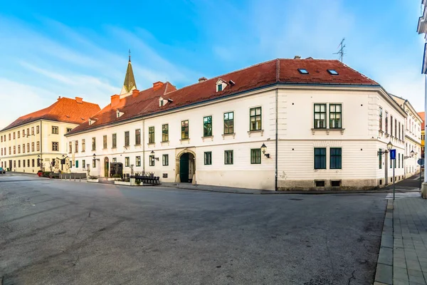 Place Zagreb Haute Ville Vue Panoramique Sur Vieille Place Dans — Photo
