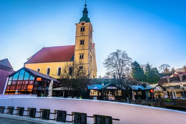 Vieux Monument Architecture Samobor Vue Panoramique Sur Les Vieux Monuments — Photo