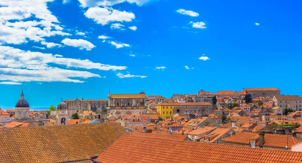 Panorama Dubrovnik Stadsgezicht Kroatië Schilderachtig Uitzicht Pittoreske Middeleeuwse Stad Dubrovnik — Stockfoto
