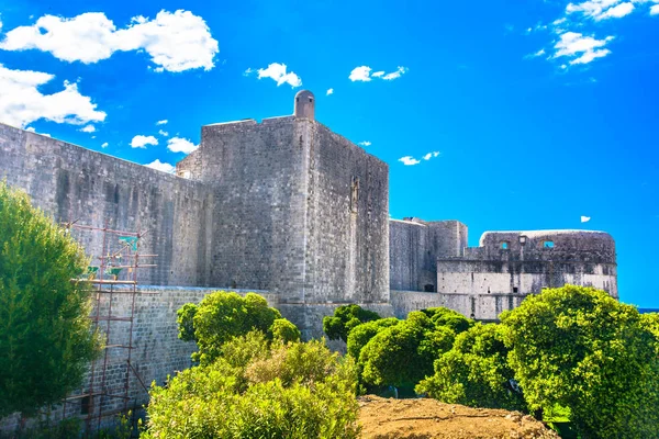 Fort Dubrovnik Vieux Point Repère Vue Panoramique Ancien Fort Célèbre — Photo
