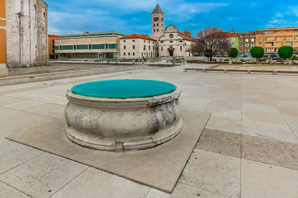 Oude Stad Zadar Dalmatië Schilderachtig Uitzicht Het Plein Van Oude — Stockfoto