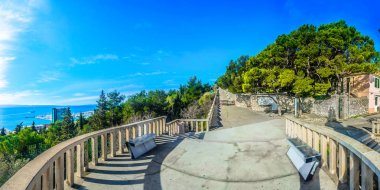 Split Marjan tepesi panorama. / Mermer manzara panorama Split şehirde, Marjan tepesi Simgesel Yapı, Hırvatistan Avrupa doğal manzaraya. 