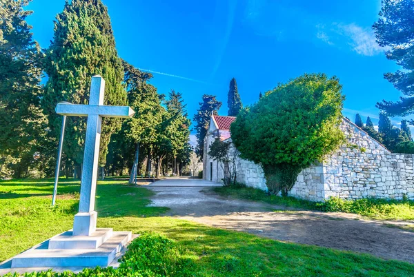 Sustipan Park Természetvédelmi Táj Festői Kilátás Sustipan Parkban Split Város — Stock Fotó