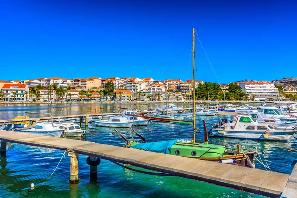 Stobrec Town Adriatic Coast Seafront View Coastal Town Stobrec Suburb — Stock Photo, Image