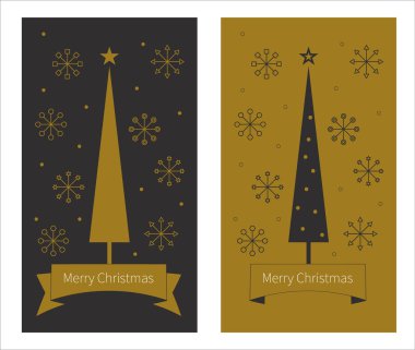 Altın Christmas vektör kartı