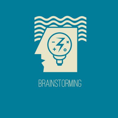 Vektör simge beyin fırtınası