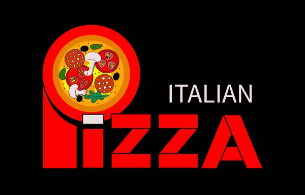 Vector Italiaanse pizza — Stockvector