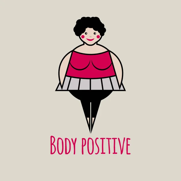 Icona del corpo positivo — Vettoriale Stock