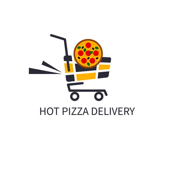 Ikona doručování horké pizza — Stockový vektor
