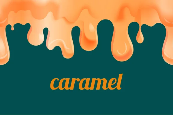 Caramel d'or fondu — Image vectorielle