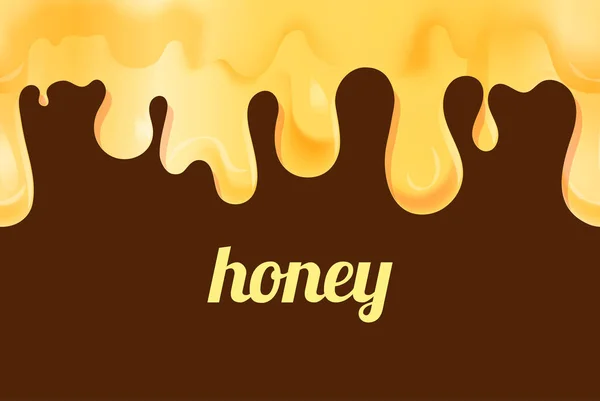 黄色の液体蜂蜜 — ストックベクタ