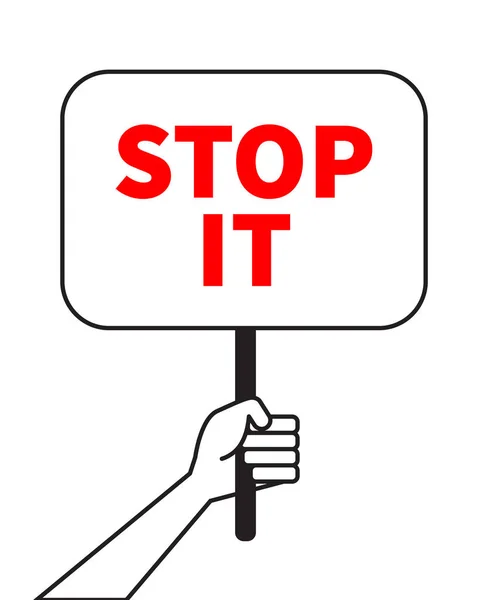 Banner mit der Aufschrift Stop it — Stockvektor