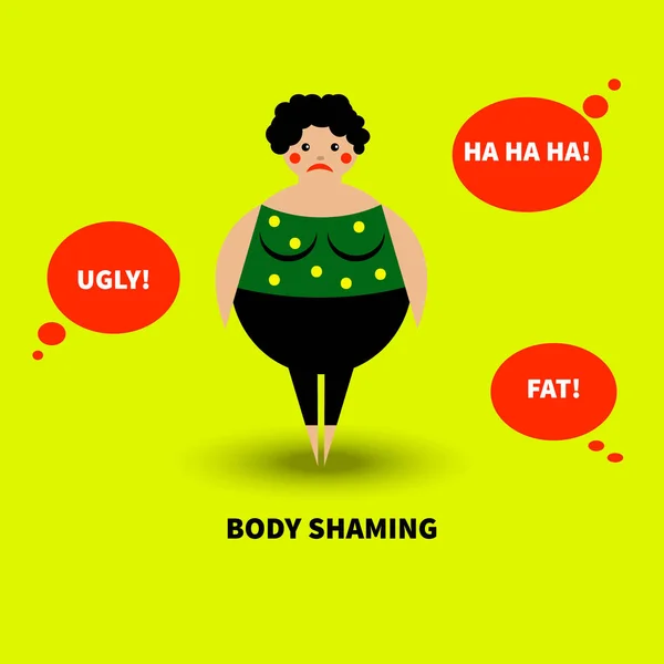 Mobbing übergewichtiger Frauen — Stockvektor