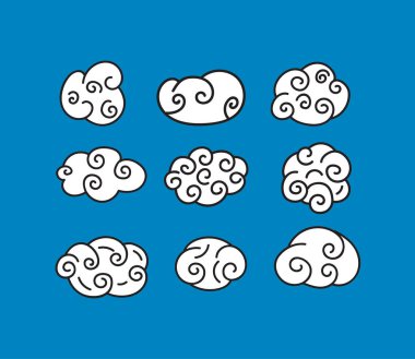 kıvırcık beyaz el çekilmiş bulutlar