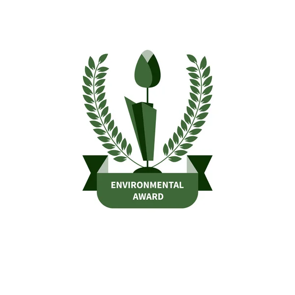 Award for environmental contribution — Stock Vector