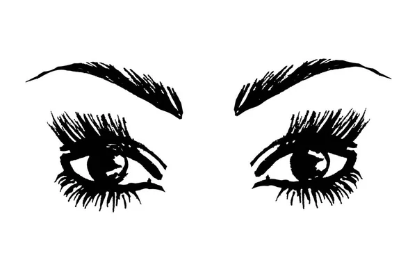 Hand drawn eyes — Stock Vector