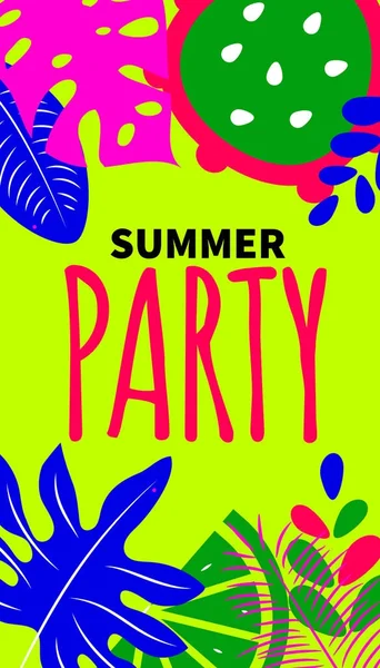 Invitation to summer party — Stock Vector