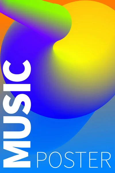 Blaues Musikposter — Stockvektor