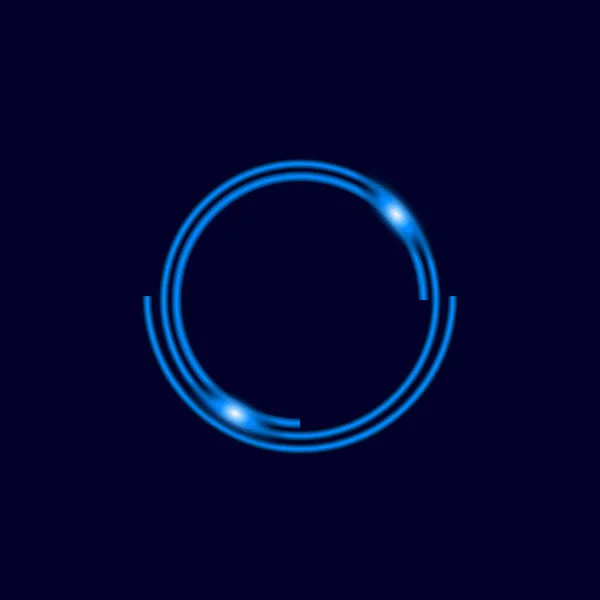 Cerchio blu incandescente — Vettoriale Stock