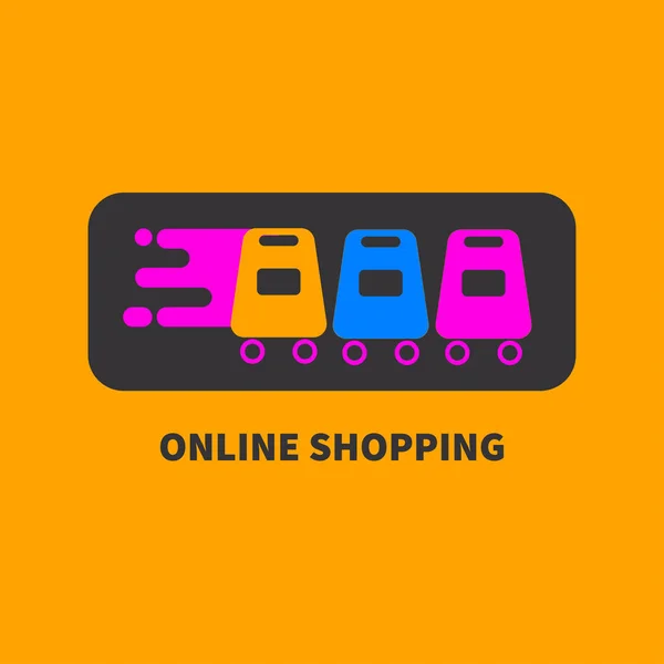 Icona shopping online — Vettoriale Stock