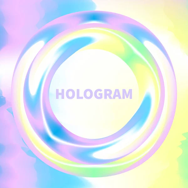 Holografi, hipster afiş — Stok Vektör