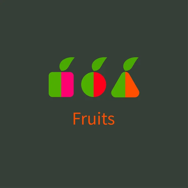 Logotipo do vetor fruta — Vetor de Stock