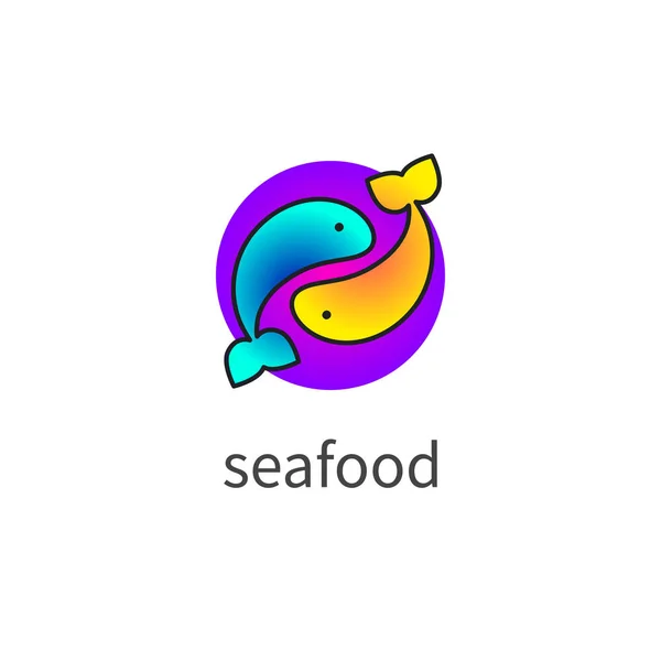 Meeresfrüchte-Ikone — Stockvektor