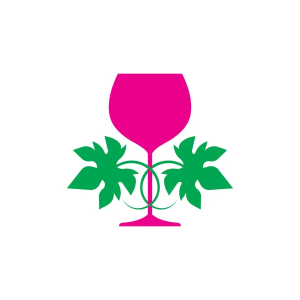 ワインはブドウの葉 — ストックベクタ
