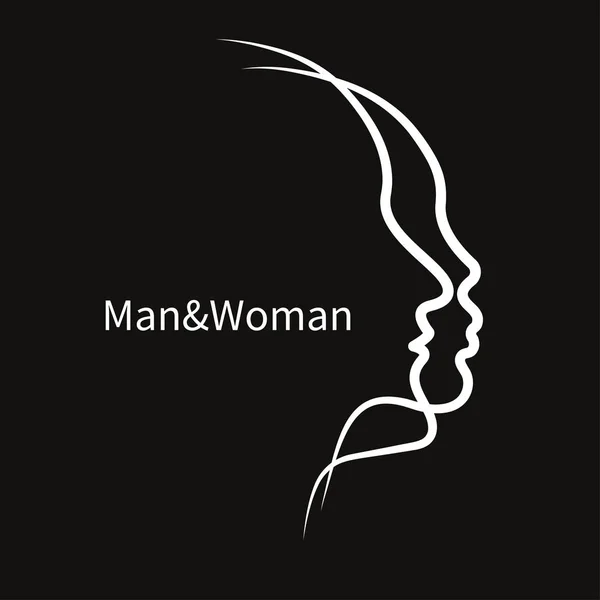 Ikonen man och kvinna — Stock vektor