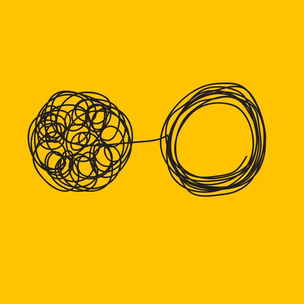 Karışık ve untangled arapsaçı