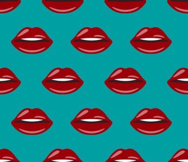 Desen kadın dudaklı