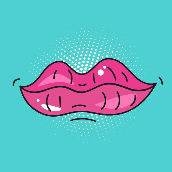 Pop art lips — Stock Vector