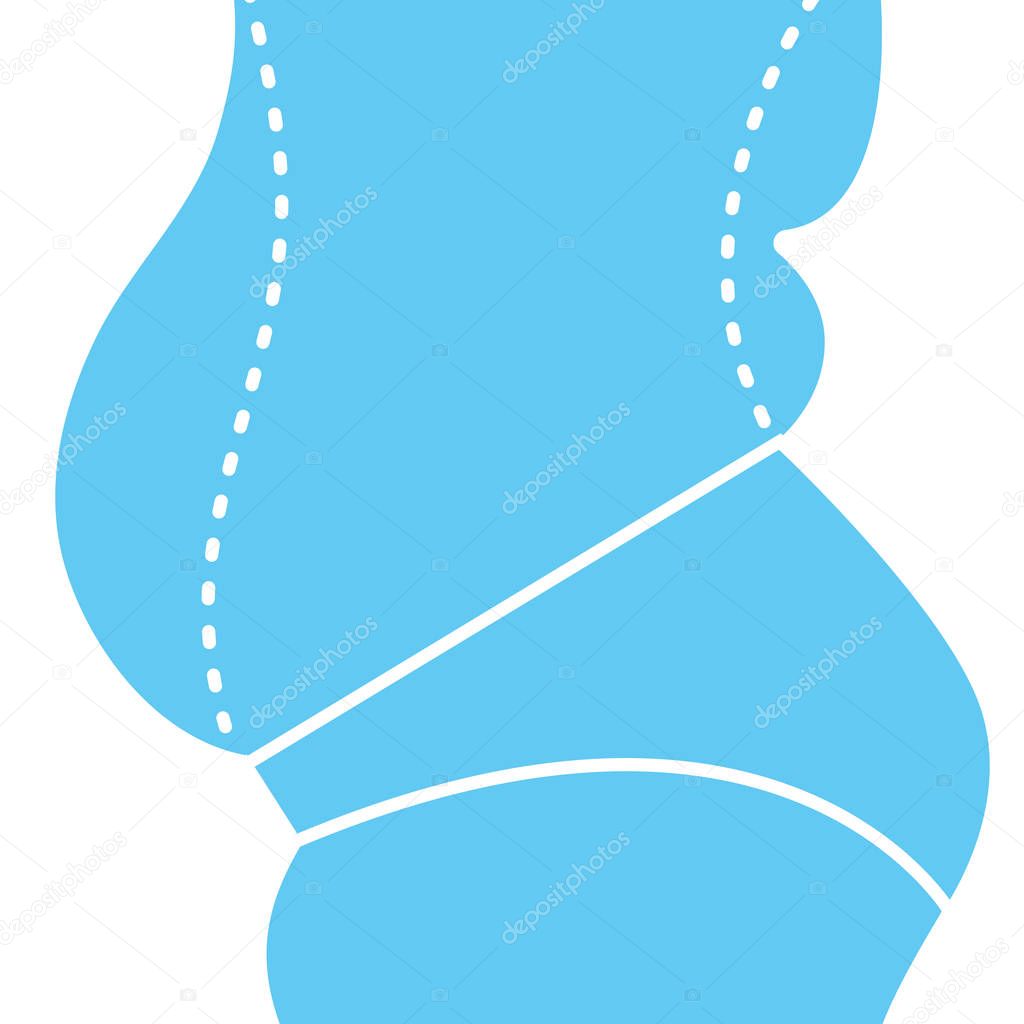 Vector fat belly
