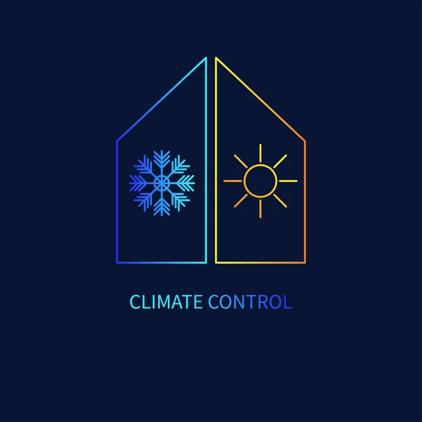 Climate control linear icon — Stock Vector