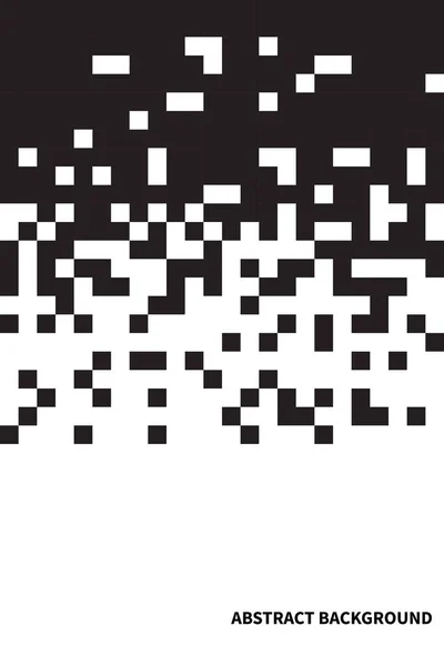 Pixel schwarzer und weißer Hintergrund — Stockvektor