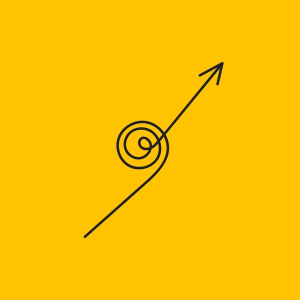 Spirale flèche vers le haut — Image vectorielle