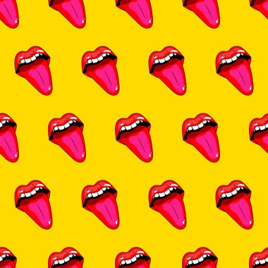 Seamless pattern with tongues