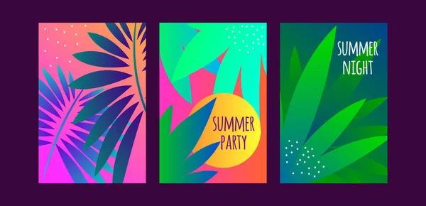 Reihe von Sommerplakaten — Stockvektor