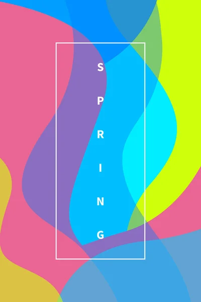 Cartel vertical primavera — Vector de stock