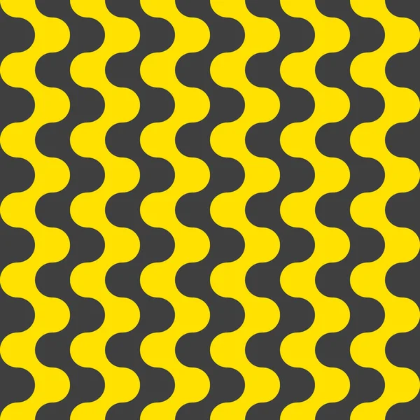 Pasta Nahtlose Muster Mit Gelben Und Schwarzen Kurven Pasta Geometrischen — Stockvektor