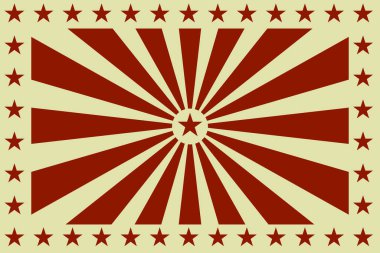 Yıldızlı sirk çizgili arka plan. Sirk posteri, şort, karnaval için arka plan