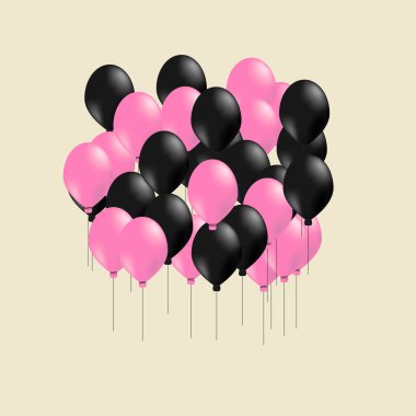 Uçan bir avuç gerçekçi balon.