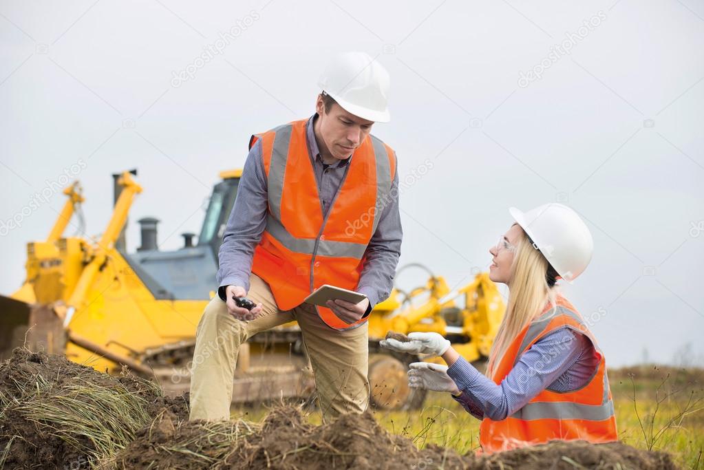 workers in the field