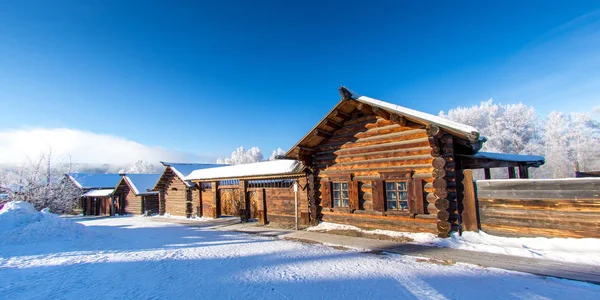 Antiguas casas de madera en Rusia —  Fotos de Stock