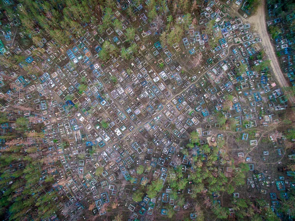 Cemetery view from above — Stock Photo, Image